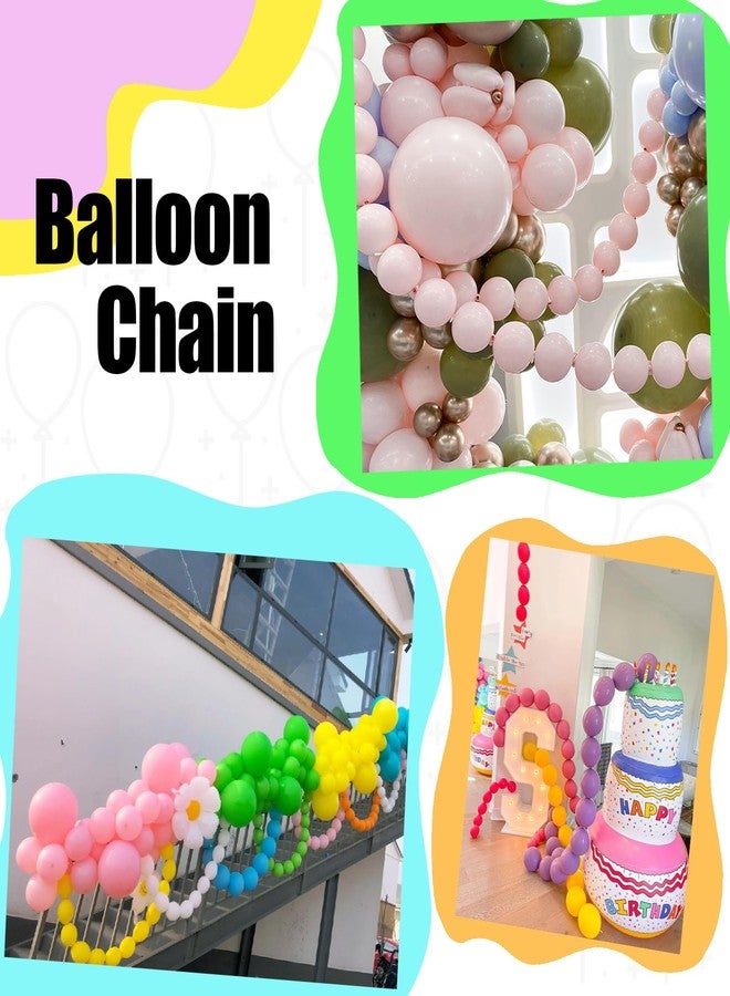 JINUPHION 100 Pcs Quick Link Balloons White Metallic 6 inch, Latex Linking Balloons Pearl White for Balloon Wall/Arches/Chains, Birthday Party Wedding Anniversary Graduation Arch Party Decor - Image 5